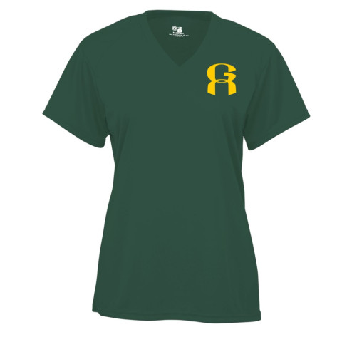 GA Ladies V-Neck Performance Tee | Small Left Chest Logo