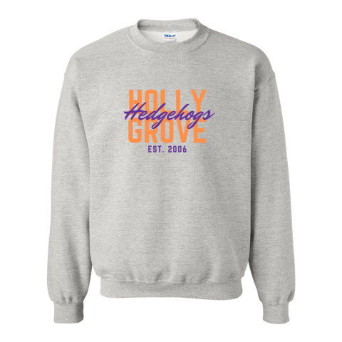 Holly Grove Elementary | Script Design | Crewneck Sweatshirt 