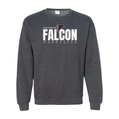 South Central Wrestling | Falcon Word Logo | Cotton Crewneck Sweatshirt 