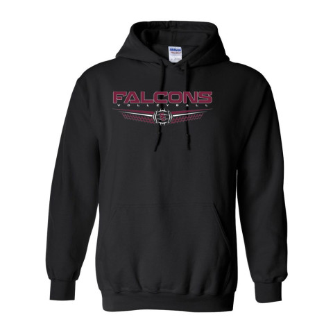 South Central Volleyball | Cotton Hooded Sweatshirt | Falcons Logo | Multiple Colors