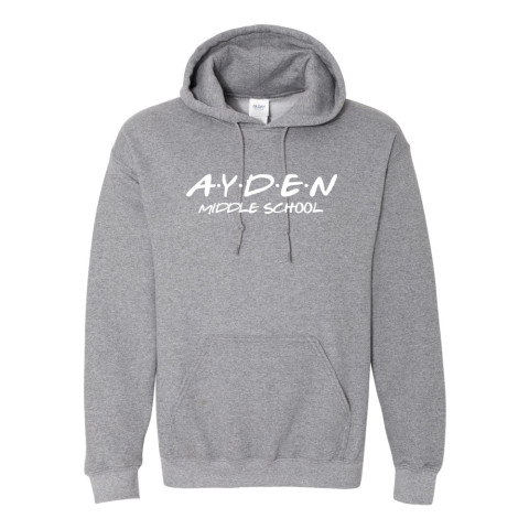 Ayden Middle  | Ayden Friends Logo | Cotton Hooded Sweatshirt | Multiple Colors