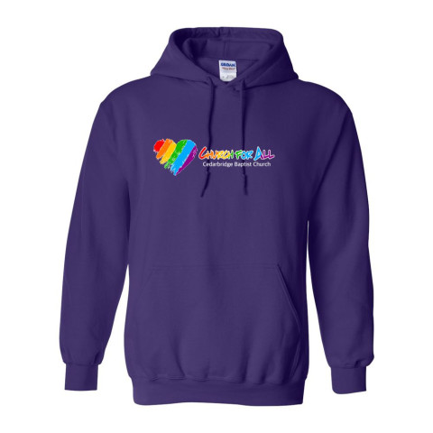Church For All | 100% of Proceeds Benefit Cedarbridge Love Wins | Cotton Hooded Sweatshirt