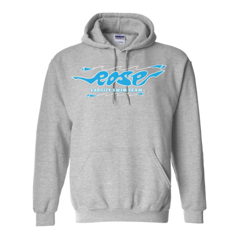 JH Rose Swimming | Hand-Drawn Logo | Cotton Hooded Sweatshirt