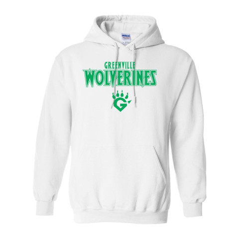 Greenville Wolverines | Cotton Hooded Sweatshirt | Word Logo