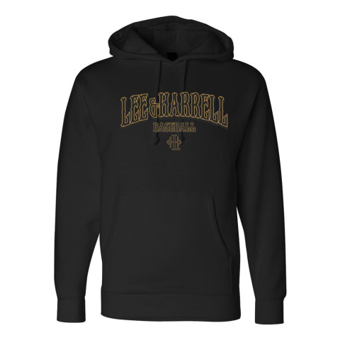 Lee & Harrell Baseball | Word Arch Logo | Cotton Hooded Sweatshirt