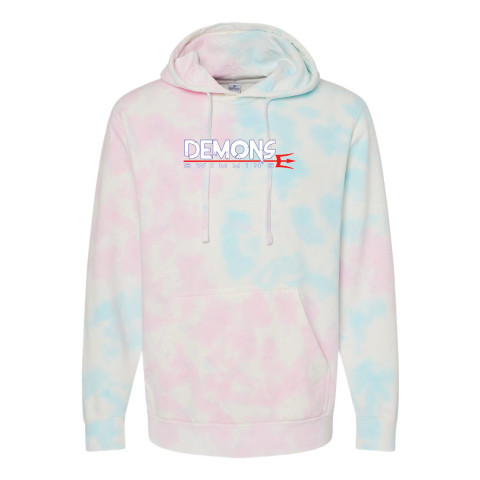Darnestown Swim Team | Word Log Logo | Unisex Midweight Tie-Dyed Hooded Sweatshirt