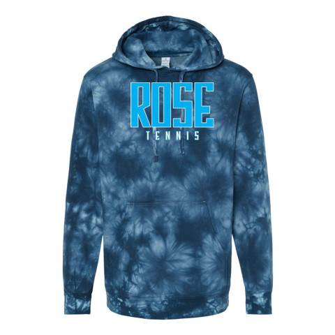 JH Rose Tennis | Word Logo | Unisex Midweight Tie-Dyed Hooded Sweatshirt