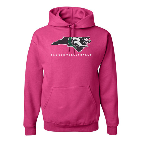 AG Cox Volleyball | Cotton Hooded Sweatshirt | Pink Out