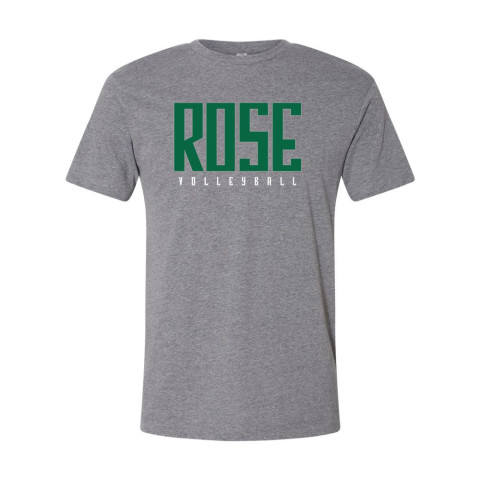 JH Rose Volleyball Cotton Tee | Green Rose | Multiple Colors