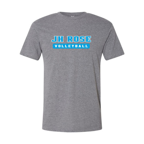 JH Rose Volleyball Cotton Tee | Word Block | Multiple Colors