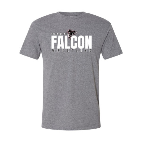 South Central Wrestling | Falcon Word Logo | Cotton Tee