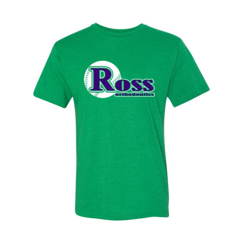 Ross Baseball | Short-Sleeve Cotton Tee | Full Front Logo
