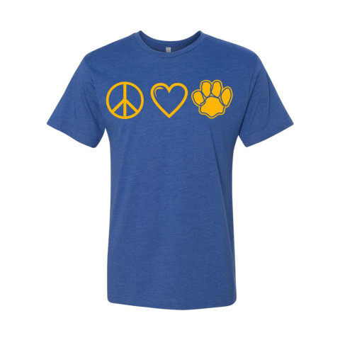 Sugg Bundy Elementary Cotton Tee | Peace, Love, Paw | Multiple Colors