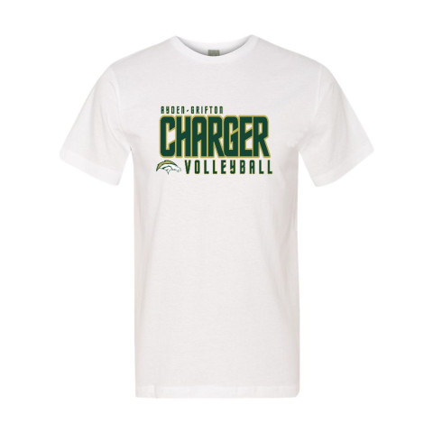Ayden-Grifton Volleyball | Charger Word Logo | Cotton Tee