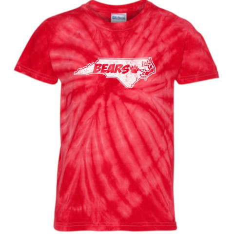WH Robinson Tie-Dyed Tee | Bear State Logo | Red