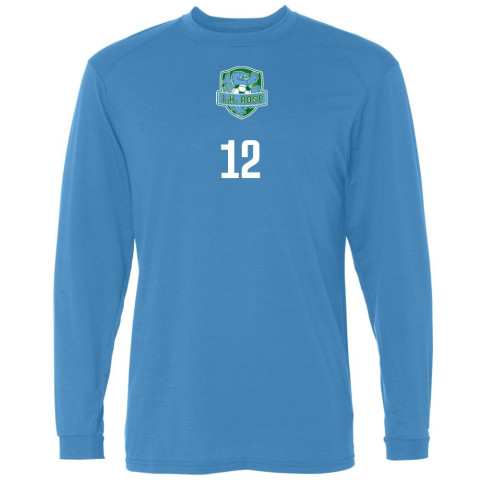 JH Rose Soccer B-Tech Cotton-Feel Long Sleeve T-Shirt | Crest Logo | Multiple Colors