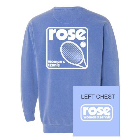 JH Rose Tennis | Retro Logo | Comfort Colors Crewneck Sweatshirt