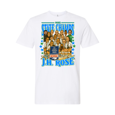 JH Rose Volleyball State Champions | Retro Team Caricature Design | Unisex Premium T-Shirt