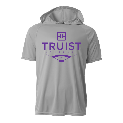 Truist Baseball | Purple Logo | Short-Sleeve Hooded Performance T-Shirt 
