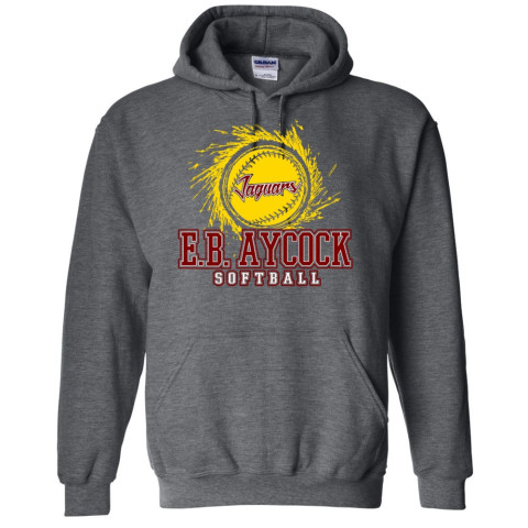 EB Aycock Softball Cotton Hooded Sweatshirt | Softball Logo