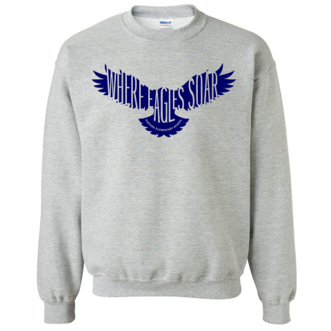 Blue Eagle | Eastern Elementary Crewneck Sweatshirt | Grey