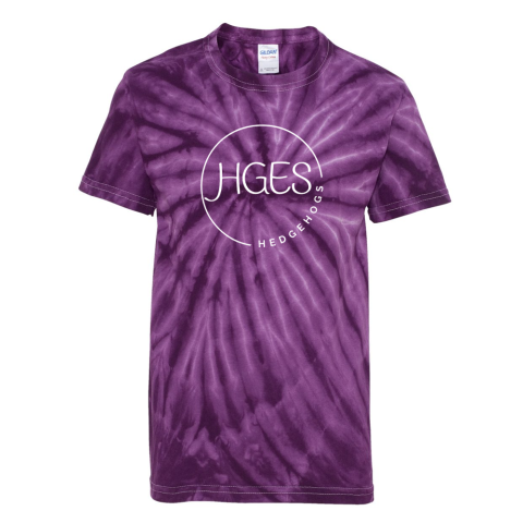 Holly Grove Elementary | HGES Design | Tie Dye Cotton Tee | Purple