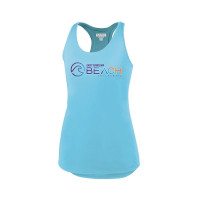 EC Beach | Women's Sojourner Tank | Orange Wave Word Logo