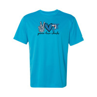 Ridgewood Elementary | Peace, Love, Sharks | Short-Sleeve Performance Tee