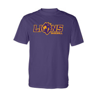 Lions Baseball | Lion Head Logo | Basic Performance Tee