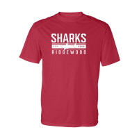 Ridgewood Elementary | Sharks Word Logo | Short-Sleeve Performance Tee