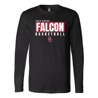 South Central Basketball | Falcon Word Logo | Long-Sleeve Cotton T-Shirt 