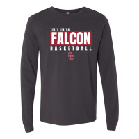 South Central Basketball | Falcon Word Logo | Long-Sleeve Cotton T-Shirt 