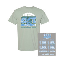 JH Rose Volleyball State Champions | Rampant State | Short-Sleeve Comfort Colors