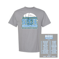JH Rose Volleyball State Champions | Rampant State | Short-Sleeve Comfort Colors