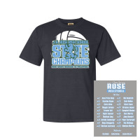 JH Rose Volleyball State Champions | Rampant State | Short-Sleeve Comfort Colors