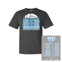 JH Rose Volleyball State Champions | Rampant State | Short-Sleeve Comfort Colors