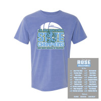 JH Rose Volleyball State Champions | Rampant State | Short-Sleeve Comfort Colors
