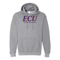 ECU Club Softball | Slant Logo | Cotton Hooded Sweatshirt