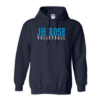 JH Rose Volleyball | College Block Logo | Cotton Hooded Sweatshirt