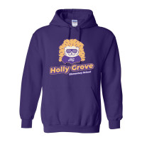 Holly Grove Elementary | Sunny Hedgie Design | Cotton Hooded Sweatshirt