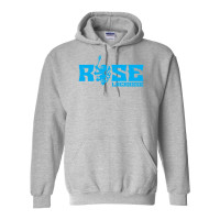 JH Rose Lacrosse | Cotton Hooded Sweatshirt | Rose Rampant Word Logo | Multiple Colors