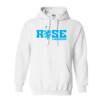 JH Rose Lacrosse | Cotton Hooded Sweatshirt | Rose Rampant Word Logo | Multiple Colors