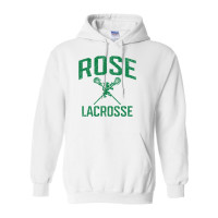 JH Rose Lacrosse | Cotton Hooded Sweatshirt | Distressed Rose Lacrosse Logo | Multiple Colors