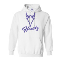 Holly Springs High School | Cotton Hooded Sweatshirt | Distressed Hawks Design