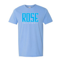 JH Rose Volleyball Cotton Tee | Blue Rose | Multiple Colors
