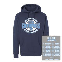 JH Rose Volleyball State Champions | Circle Design | Cotton Hooded Sweatshirt