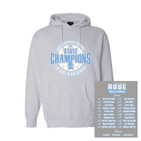 JH Rose Volleyball State Champions | Circle Design | Cotton Hooded Sweatshirt