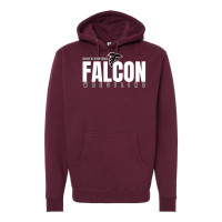 South Central Wrestling | Falcon Word Logo | Cotton Hooded Sweatshirt