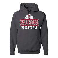 South Central Volleyball | Cotton Hooded Sweatshirt | Falcons Volleyball Logo 