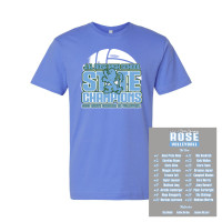 JH Rose Volleyball State Champions | Rampant State | Cotton T-Shirt